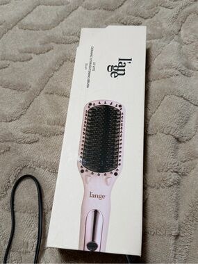 Lange Pink Ceramic Straightening Brush - Sleek Paddle Design